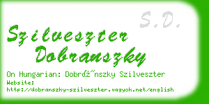 szilveszter dobranszky business card